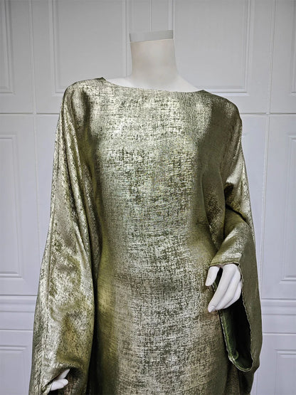 Elegant Bat Sleeve Kaftan Abaya Dress