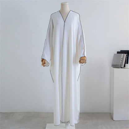 Satin Kimono Open Abaya – Kaftan Jalabiya Dress