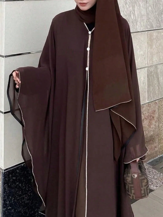 Full Sleeve Loose Abaya – Solid Casual Kaftan Maxi Dress