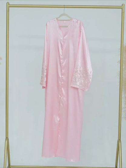 Elegant Beaded Abaya – Long Cardigan