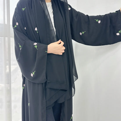 Open Chiffon Kimono Abaya  Kaftan Cardigan