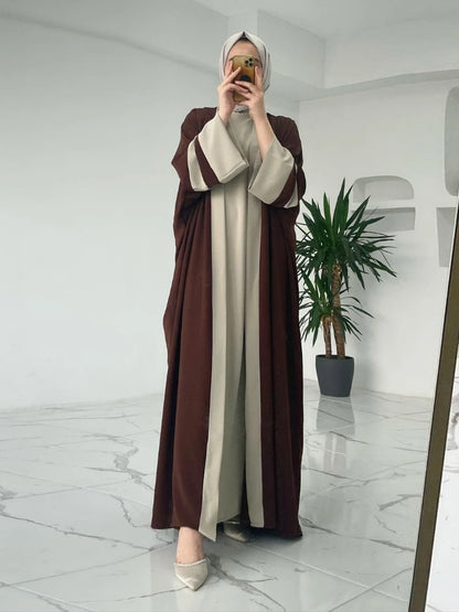 Contrast Open Abaya