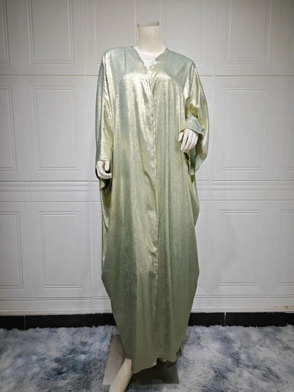 Satin Kimono Open Abaya – Kaftan Jalabiya Dress