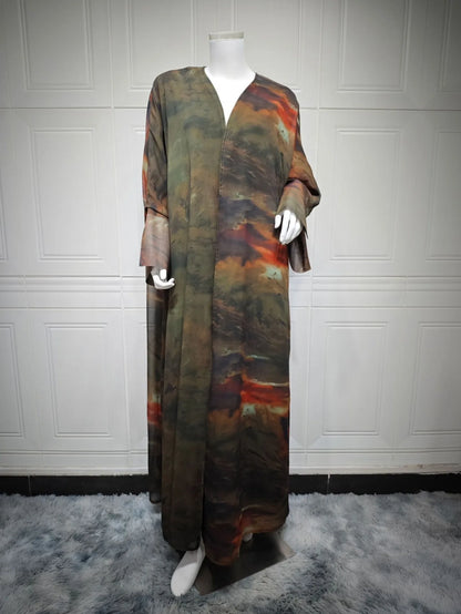 Tie-Dye Open Abaya