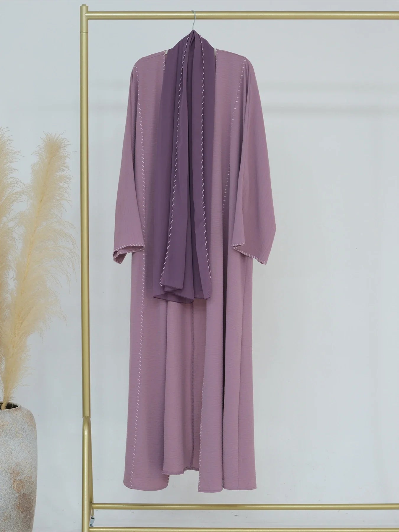 Two Piece Abaya with Scarf  Casual wear