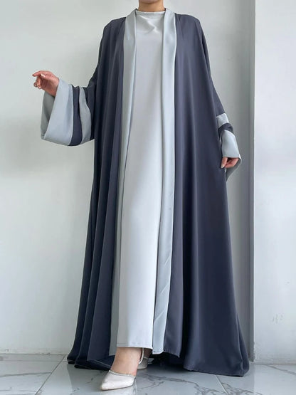 Contrast Open Abaya