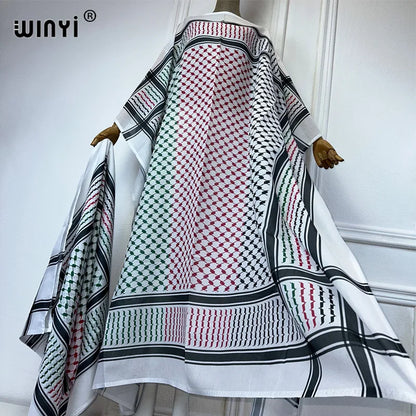 Luxury 2-Piece Abaya Set – Classic Kaftan Dress with Scarf, Dubai Streetwear