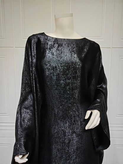 Elegant Bat Sleeve Kaftan Abaya Dress