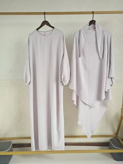 Long Khimar 2-Piece Abaya Set