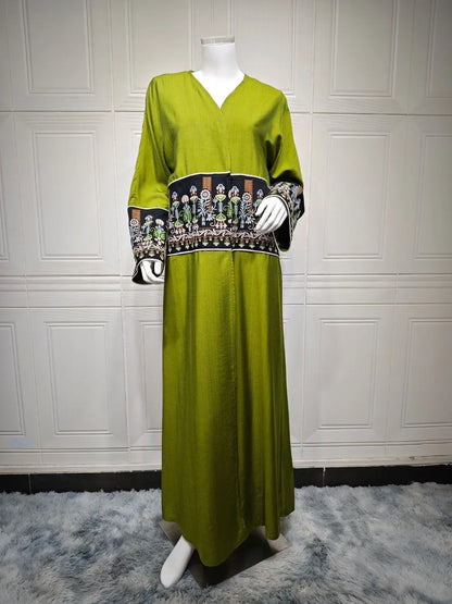 Embroidered Abaya Kaftan – Dubai Morocco Style