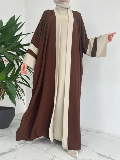 Contrast Open Abaya