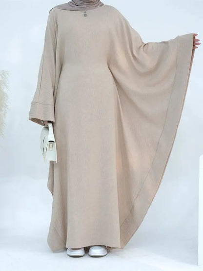 Linen Khimar Abaya – Damen Maxi Kaftan Dress