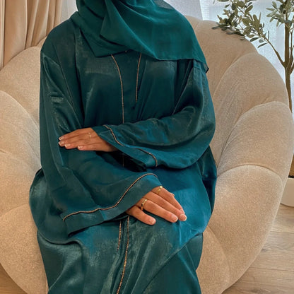 Dubai Satin Open Abaya