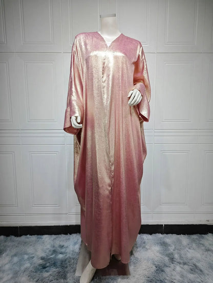 Satin Kimono Open Abaya – Kaftan Jalabiya Dress