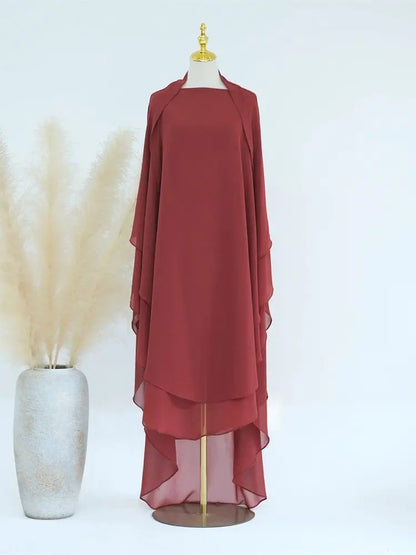 Dubai Chiffon Abaya Set
