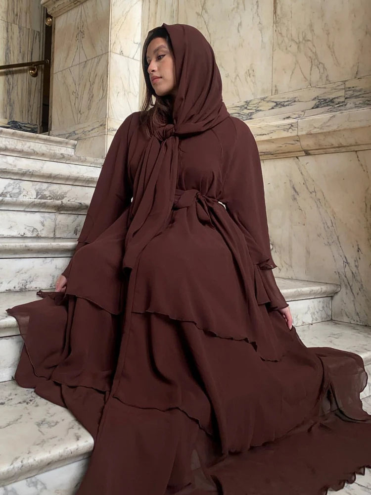 Morocco  Abaya Chiffon 3 Layers  Dresses