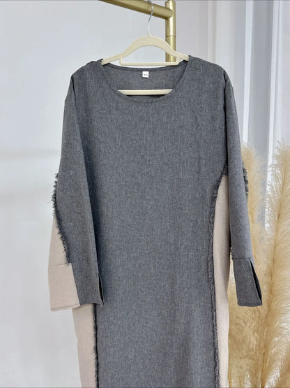 Fringe Detail Open Abaya