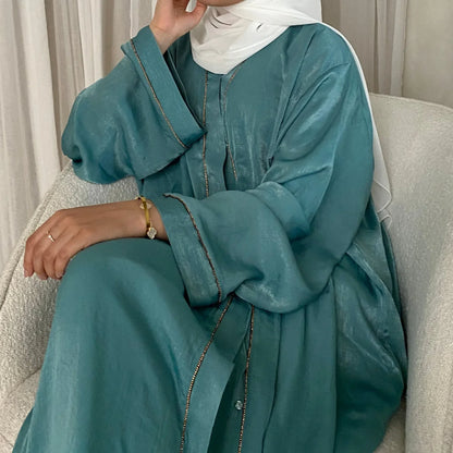 Dubai Satin Open Abaya