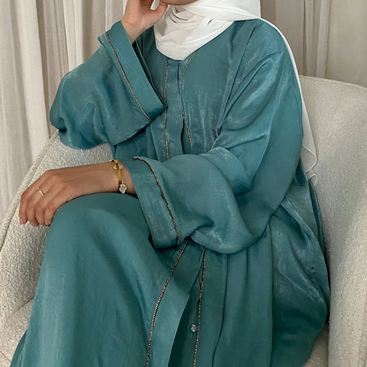 Dubai Satin Open Abaya