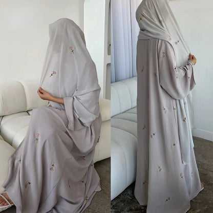 Open Chiffon Kimono Abaya  Kaftan Cardigan