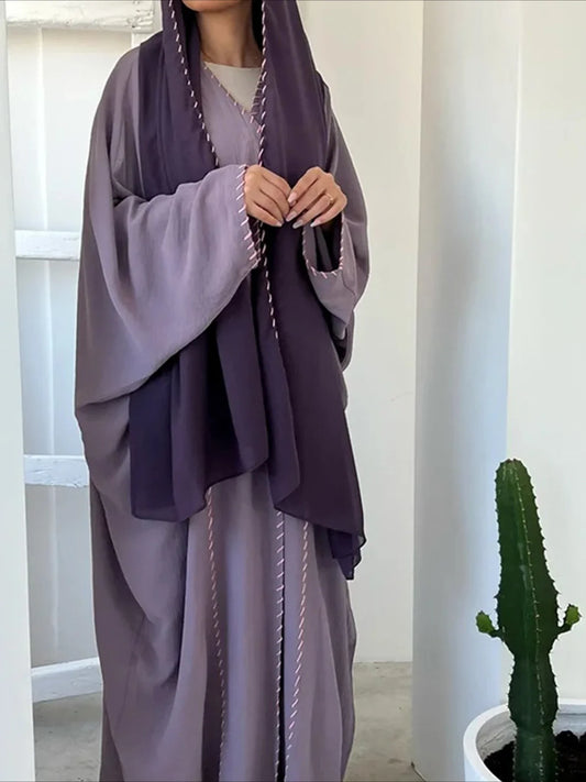 Two Piece Abaya with Scarf  Casual wear
